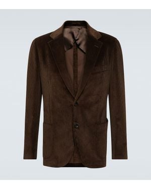 Lardini Corduroy Blazer - Brown