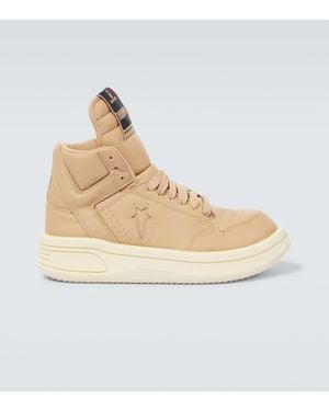 Rick Owens X Converse Turbowpn Zapatillas De Cana Alta De Piel - Neutro