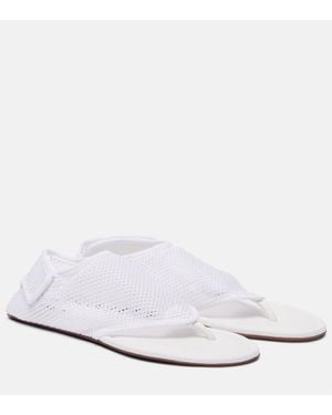 Alaïa Flex Mesh Thong Sandals - White