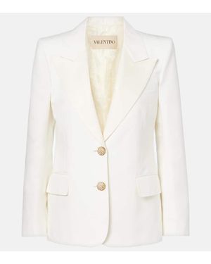 ジャケット VALENTINO SS24 White cotton blazer (4B0CE3K35DN 001) Valentino Cotton Jacket In White | ModeSens
