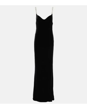 Galvan London Abito Lungo Avedon - Nero