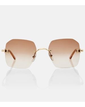 Cartier Signature C Square Sunglasses - Brown