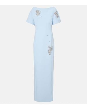 Safiyaa Cocktailkleid Lacin Mit Kristallen - Blau