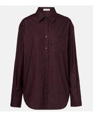 Frankie Shop Lui Cotton Poplin Shirt - Purple