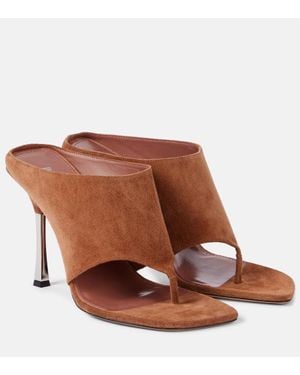 Paris Texas Sandalen Lorena 100 Aus Veloursleder - Braun