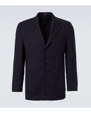 Rubinacci Blazer En Laine - Bleu