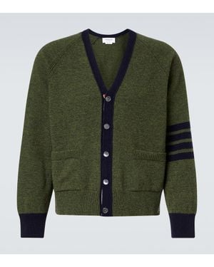 Thom Browne Wool Cardigan - Green