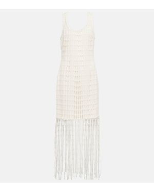 Jonathan Simkhai Janette Fringed Cotton Minidress - White