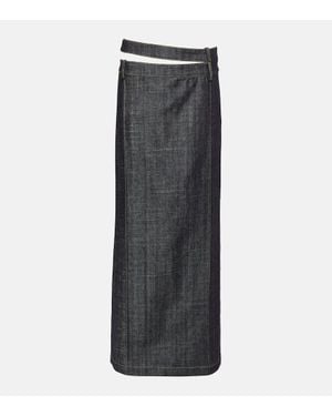 The Mannei Maxirock Ararat Aus Denim - Schwarz