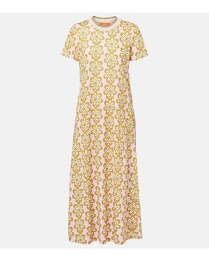 La DoubleJ Robe Midi Sporty Swing En Coton - Métallisé