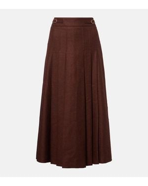 Gabriela Hearst Gonna Midi Wesley - Marrone