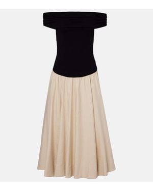 Jonathan Simkhai Adaline Linen-Blend Midi Dress - Black