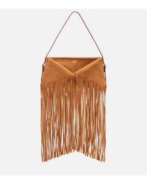 Coperni Schultertasche Aus Veloursleder - Braun