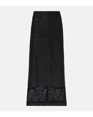 Proenza Schouler Jasmine Floral Lace Maxi Skirt - Black