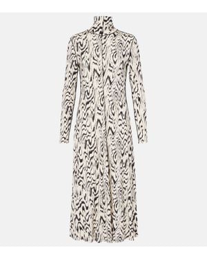 Proenza Schouler White Label Marion Printed Jersey Midi Dress