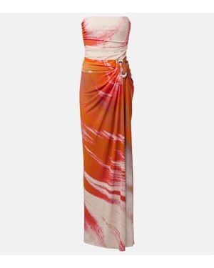 Jonathan Simkhai Emma Printed Jersey Maxi Dress - Red