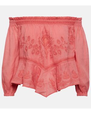 Isabel Marant Off-Shoulder-Top Erine - Pink