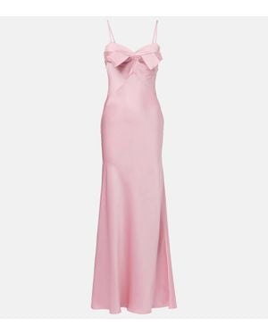 McQueen Robe Aus Seidensatin - Pink