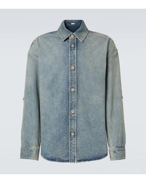 Loewe Hemdjacke Anagram Aus Denim - Blau
