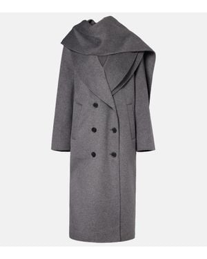 Rohe Scarf-Detail Wool And Cashmere Coat - Gray
