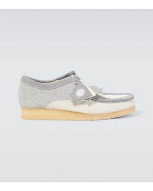 Clarks Wallabee Suede Boots - White
