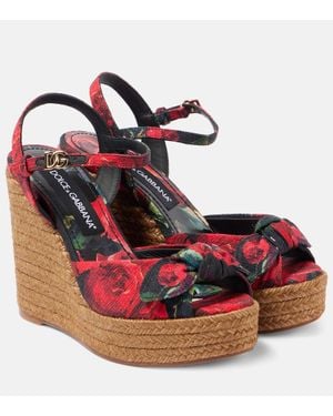 Dolce & Gabbana Sandali Espadrillas - Rosso