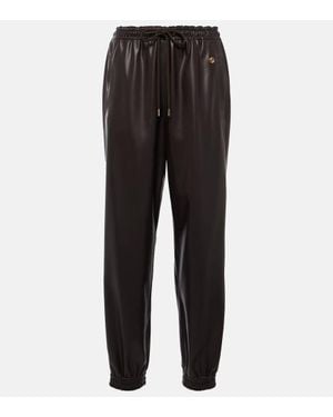 Stella McCartney Jogginghose Aus Lederimitat - Schwarz