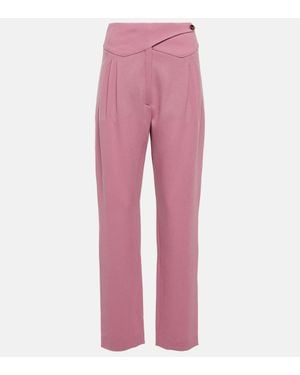 Blazé Milano High-Rise-Hose Cool & Easy Aus Wolle - Pink