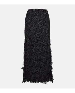 TOTEME Low-Rise-Maxirock Aus Spitze - Schwarz