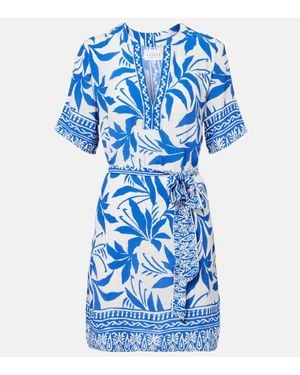 Velvet Vanessa Printed Shirt Dress - Blue