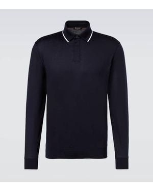 Loro Piana Polopullover Waitaki Aus Schurwolle - Blau