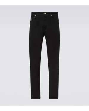 Brunello Cucinelli Jeans Rectos De Tiro Medio - Negro