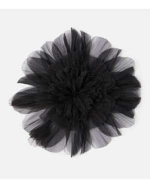 Nina Ricci Organza Silk Brooch - Black