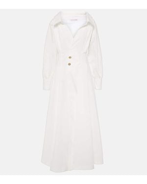 Altuzarra Isabela Cotton-Blend Midi Dress - White