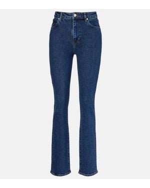 FRAME Ruler High-Rise Slim Jeans - Blue