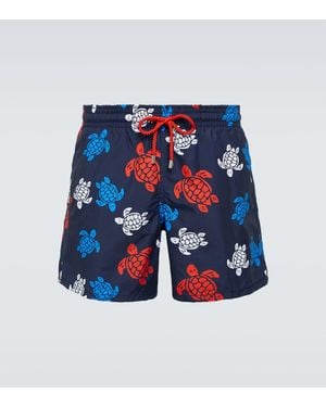 Vilebrequin Bedruckte Badeshorts Moorea - Blau