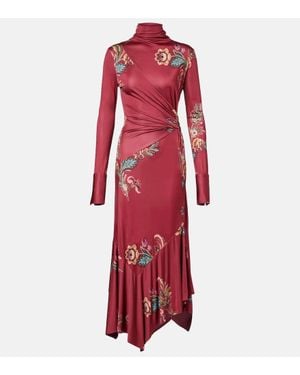 Etro Printed Midi Dress - Red