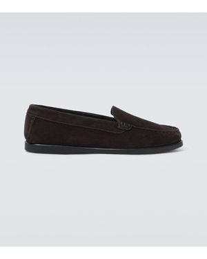 Saman Amel Slip-Ons City Aus Veloursleder - Schwarz