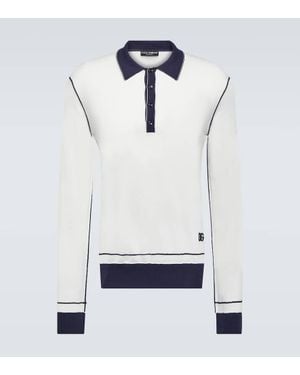 Dolce & Gabbana Polo En Soie - Bleu
