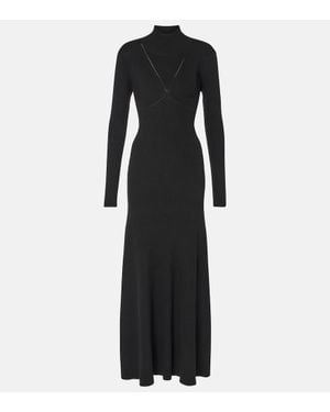 STAUD Abito Lungo Obsidian Con Cut-Out - Nero