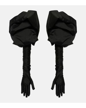 Erdem Draped Gloves - Black