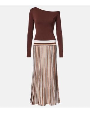 Faithfull the Brand Citara Knitted Cotton-Blend Maxi Dress - Brown