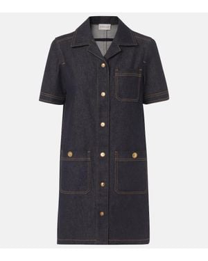 Moncler Denim Shirt Dress - Blue