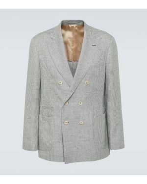 Brunello Cucinelli Blazer Aus Leinen - Grau