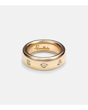 Pomellato Anillo Iconica De Oro Rosa De 18 Ct Con Diamantes - Blanco