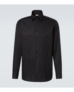 Etro Camisa En Jacquard De Algodon Con Pasley - Negro
