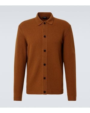 ZEGNA Ribbed-Knit Cashmere Cardigan - Brown