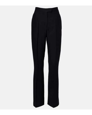 Ferragamo Gerade High-Rise-Hose Aus Faille - Blau