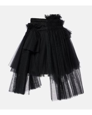 Noir Kei Ninomiya Midirock Aus Mesh - Schwarz