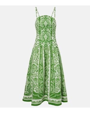 FARM Rio Floral Cotton Maxi Dress - Green